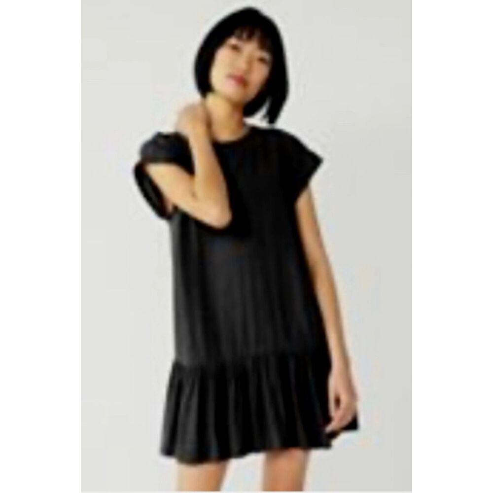 Nine West - Black Ruffle Hem Mini Dress - XS